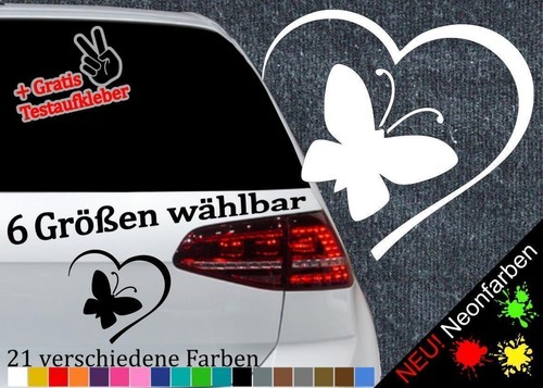 Schmetterling herz aufkleber - aufkleber, 6